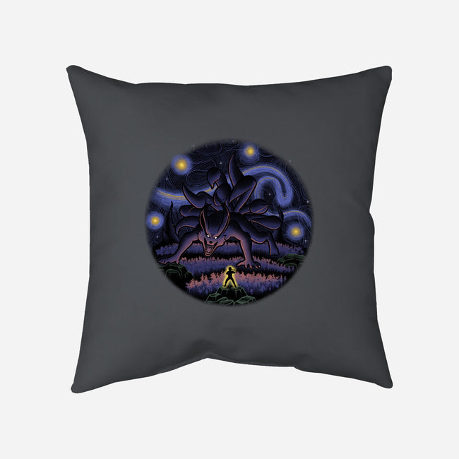 Kurama Starry Night-None-Removable Cover w Insert-Throw Pillow-Astrobot Invention