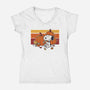 Pumpkin Spice And Friends-Womens-V-Neck-Tee-Popnotic