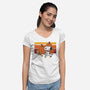 Pumpkin Spice And Friends-Womens-V-Neck-Tee-Popnotic