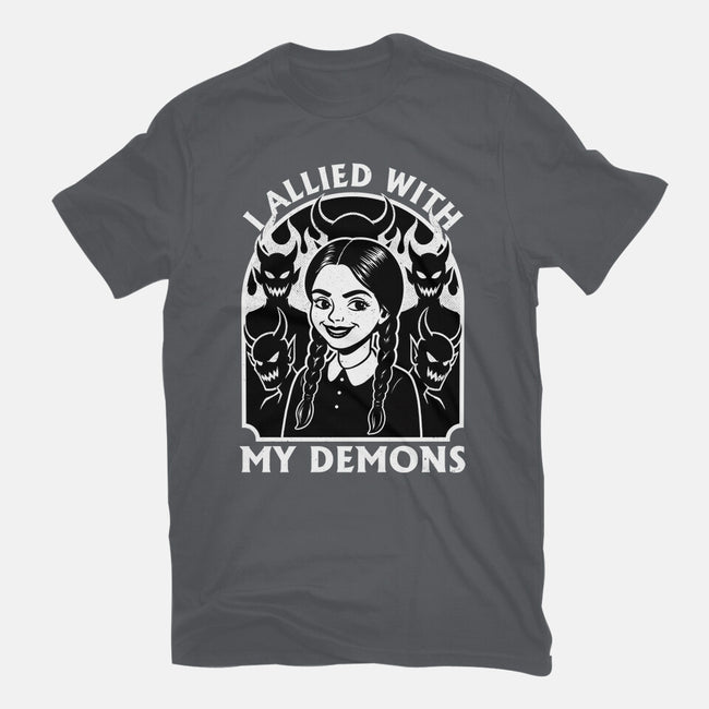 Goth Girl Demons-Unisex-Basic-Tee-Studio Mootant