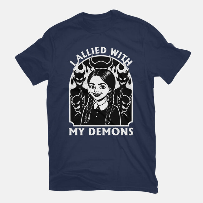 Goth Girl Demons-Womens-Fitted-Tee-Studio Mootant