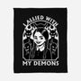 Goth Girl Demons-None-Fleece-Blanket-Studio Mootant