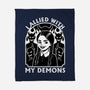 Goth Girl Demons-None-Fleece-Blanket-Studio Mootant
