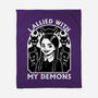 Goth Girl Demons-None-Fleece-Blanket-Studio Mootant