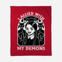 Goth Girl Demons-None-Fleece-Blanket-Studio Mootant