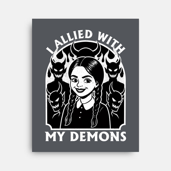 Goth Girl Demons-None-Stretched-Canvas-Studio Mootant