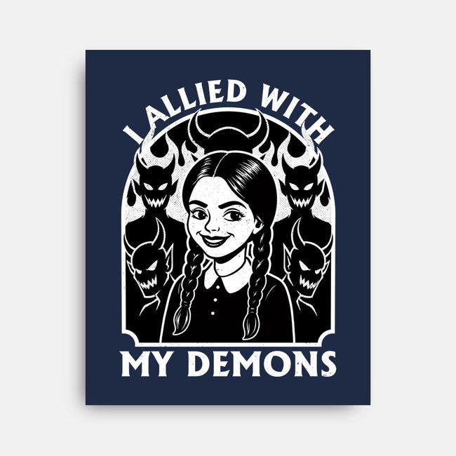 Goth Girl Demons-None-Stretched-Canvas-Studio Mootant