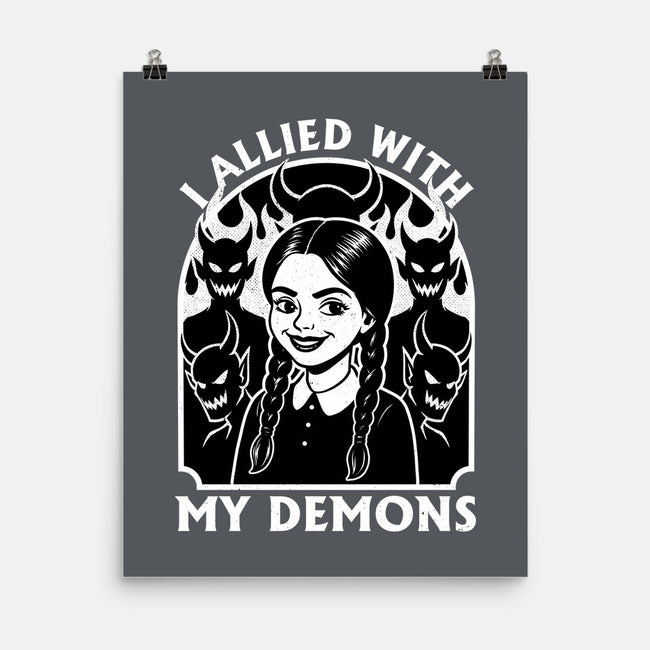 Goth Girl Demons-None-Matte-Poster-Studio Mootant