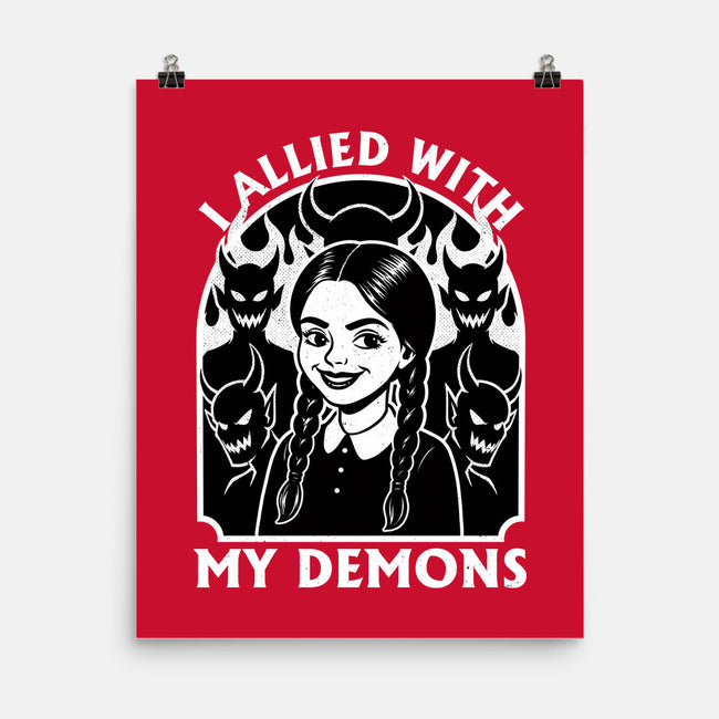 Goth Girl Demons-None-Matte-Poster-Studio Mootant