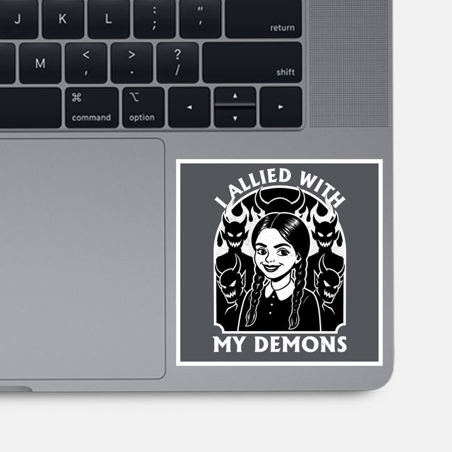 Goth Girl Demons-None-Glossy-Sticker-Studio Mootant