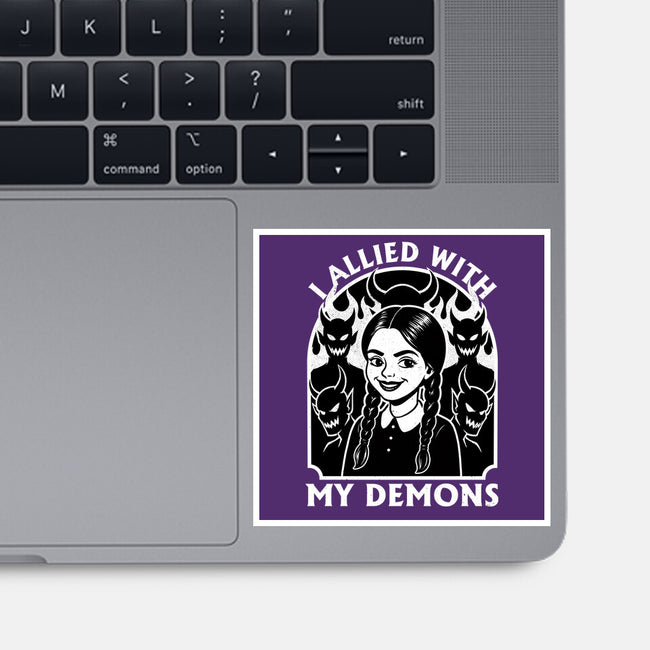 Goth Girl Demons-None-Glossy-Sticker-Studio Mootant