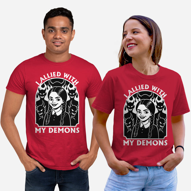 Goth Girl Demons-Unisex-Basic-Tee-Studio Mootant