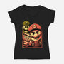 Fight Plumbers Movie-Womens-V-Neck-Tee-Studio Mootant