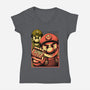 Fight Plumbers Movie-Womens-V-Neck-Tee-Studio Mootant