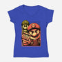 Fight Plumbers Movie-Womens-V-Neck-Tee-Studio Mootant