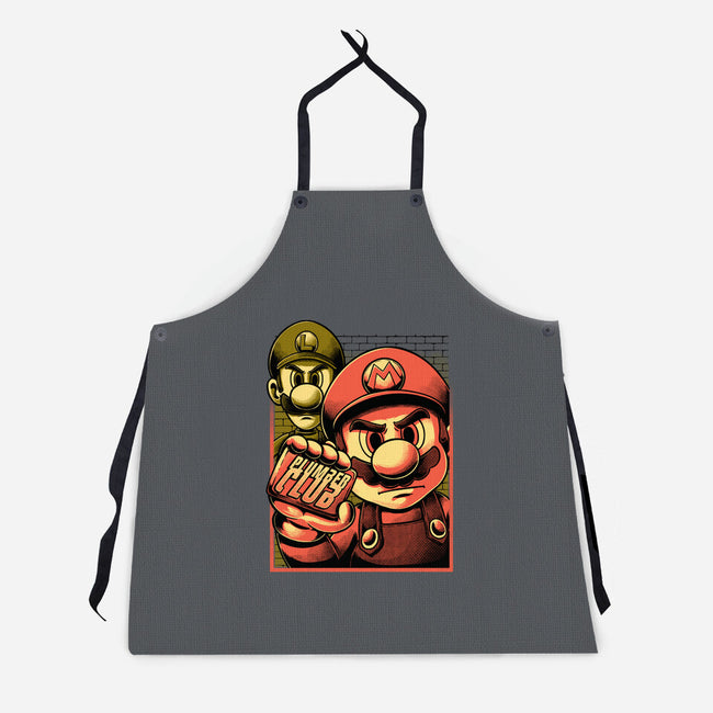 Fight Plumbers Movie-Unisex-Kitchen-Apron-Studio Mootant