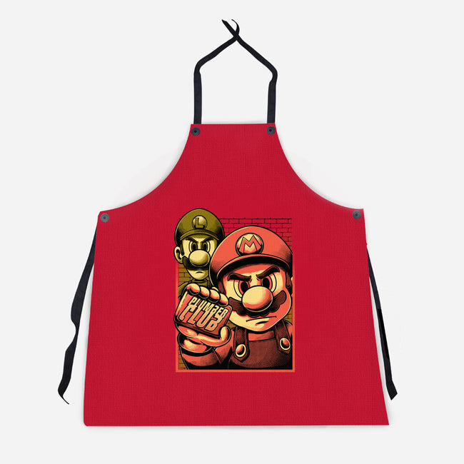 Fight Plumbers Movie-Unisex-Kitchen-Apron-Studio Mootant