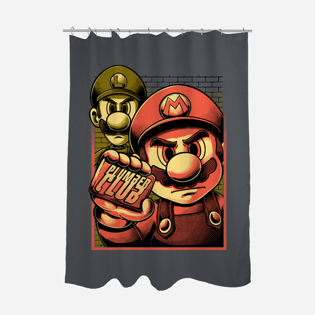 Fight Plumbers Movie-None-Polyester-Shower Curtain-Studio Mootant