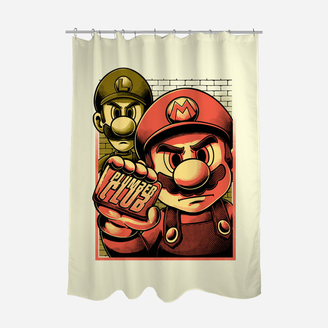 Fight Plumbers Movie-None-Polyester-Shower Curtain-Studio Mootant