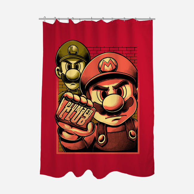 Fight Plumbers Movie-None-Polyester-Shower Curtain-Studio Mootant