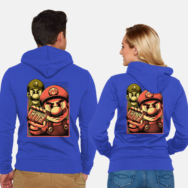 Fight Plumbers Movie-Unisex-Zip-Up-Sweatshirt-Studio Mootant