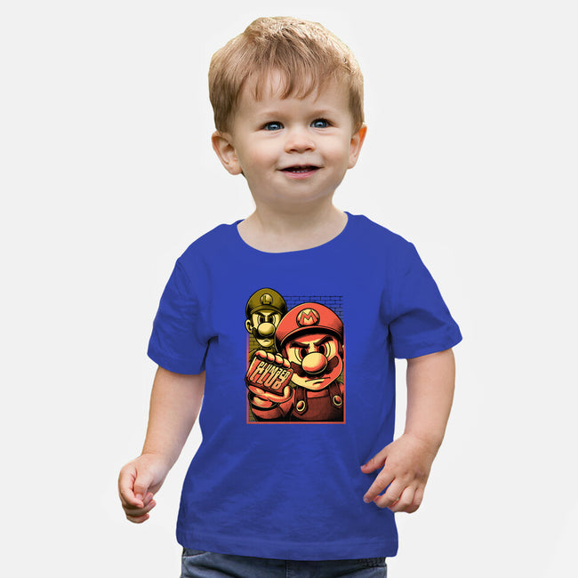 Fight Plumbers Movie-Baby-Basic-Tee-Studio Mootant