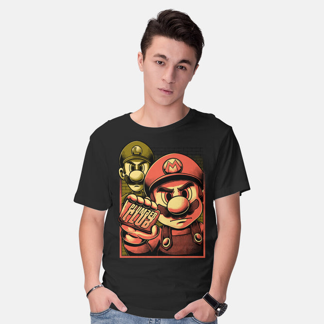 Fight Plumbers Movie-Mens-Basic-Tee-Studio Mootant