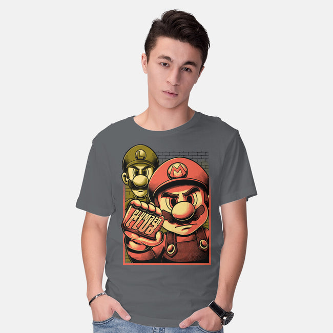 Fight Plumbers Movie-Mens-Basic-Tee-Studio Mootant