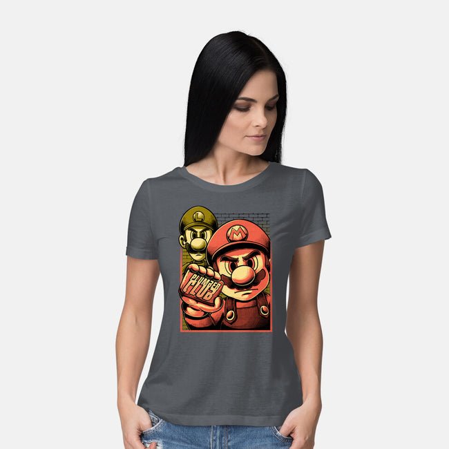Fight Plumbers Movie-Womens-Basic-Tee-Studio Mootant