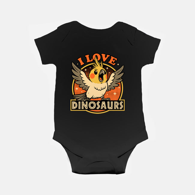 Bird Love Dinosaurs-Baby-Basic-Onesie-Studio Mootant