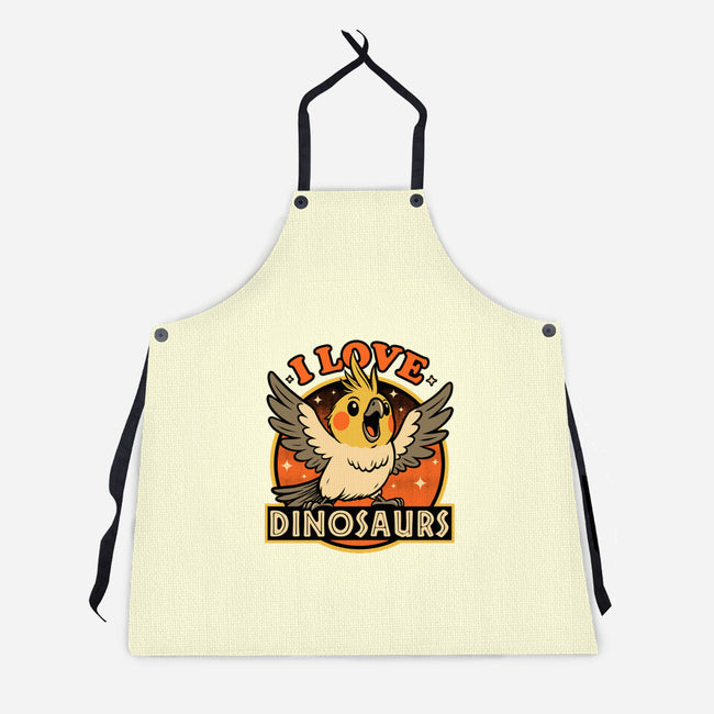 Bird Love Dinosaurs-Unisex-Kitchen-Apron-Studio Mootant