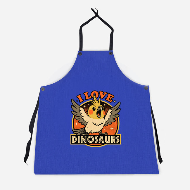 Bird Love Dinosaurs-Unisex-Kitchen-Apron-Studio Mootant