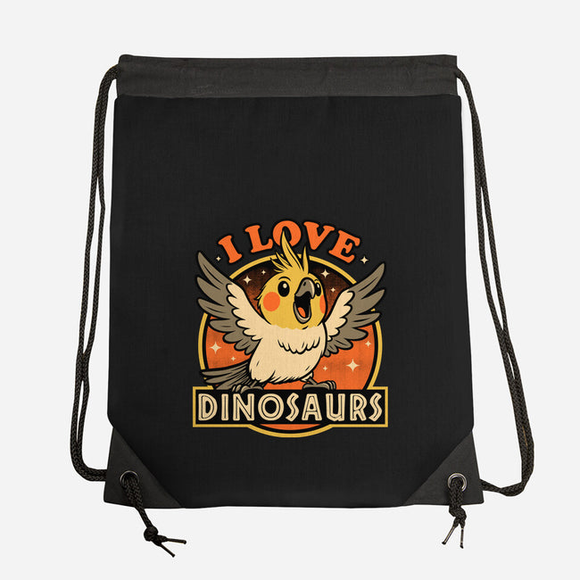 Bird Love Dinosaurs-None-Drawstring-Bag-Studio Mootant
