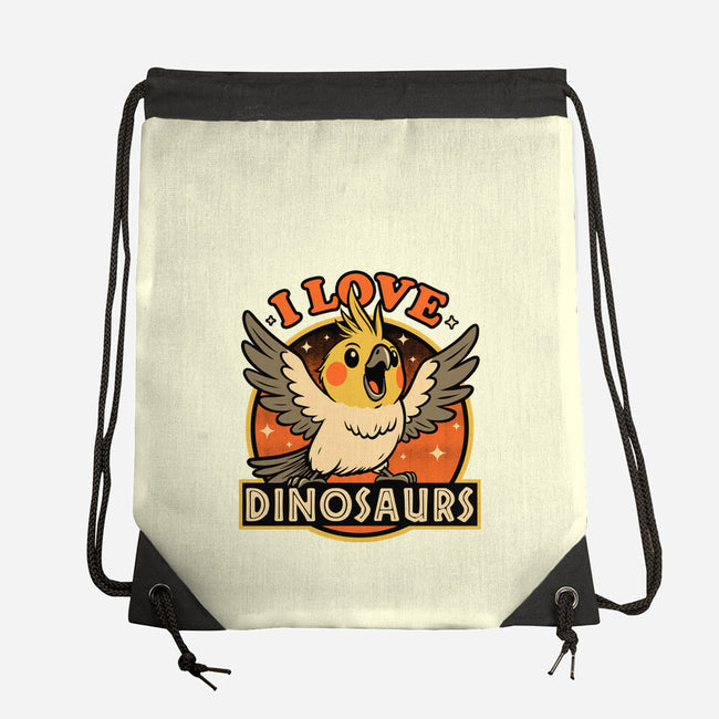 Bird Love Dinosaurs-None-Drawstring-Bag-Studio Mootant