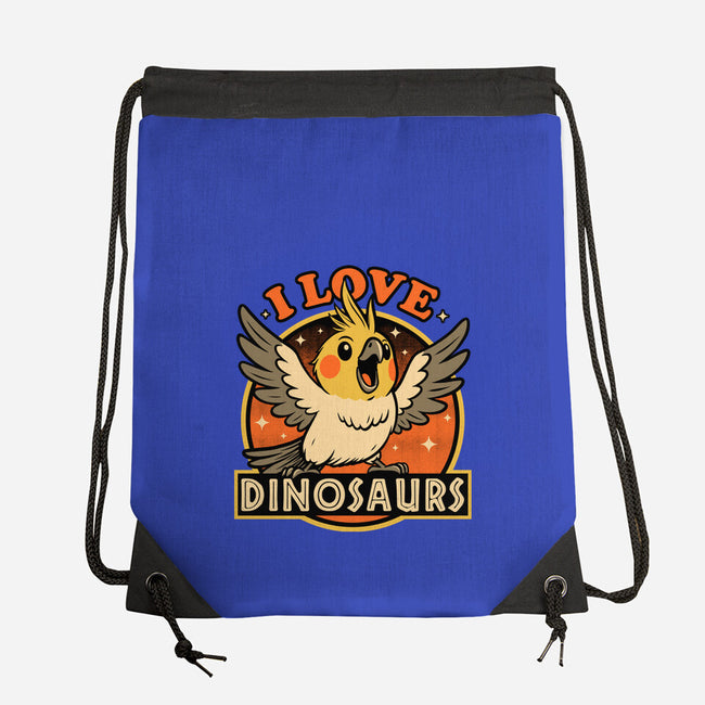 Bird Love Dinosaurs-None-Drawstring-Bag-Studio Mootant