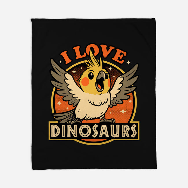 Bird Love Dinosaurs-None-Fleece-Blanket-Studio Mootant