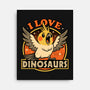 Bird Love Dinosaurs-None-Stretched-Canvas-Studio Mootant