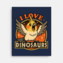 Bird Love Dinosaurs-None-Stretched-Canvas-Studio Mootant