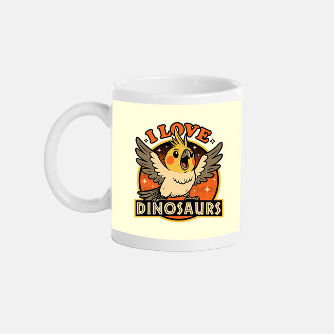 Bird Love Dinosaurs-None-Mug-Drinkware-Studio Mootant