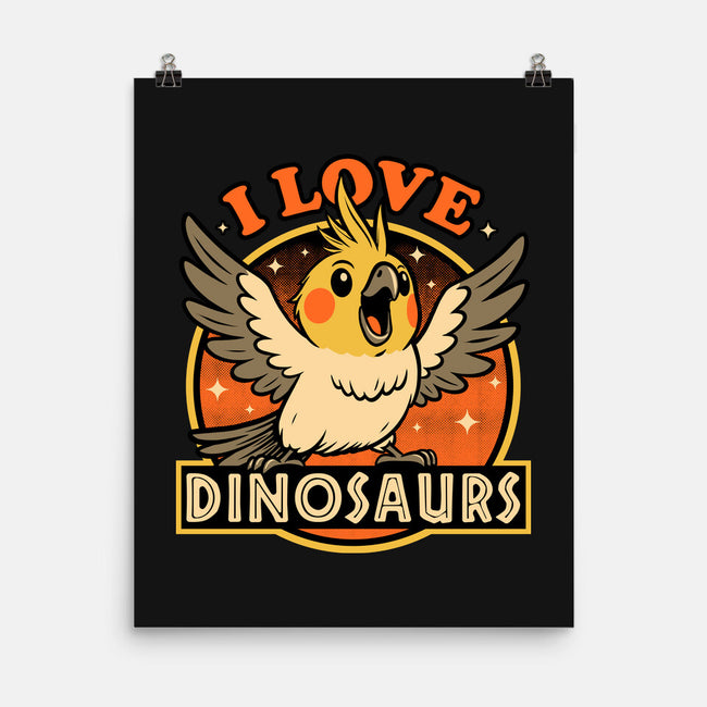 Bird Love Dinosaurs-None-Matte-Poster-Studio Mootant