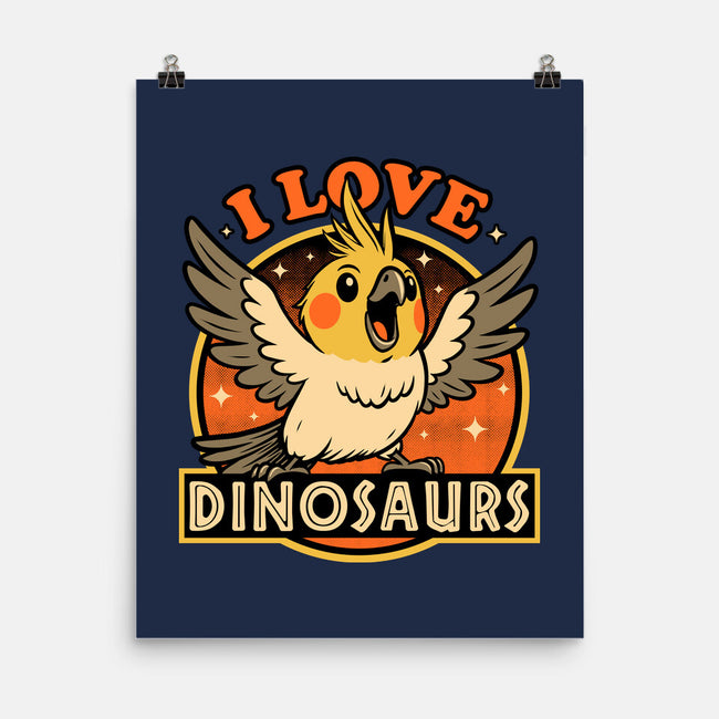 Bird Love Dinosaurs-None-Matte-Poster-Studio Mootant