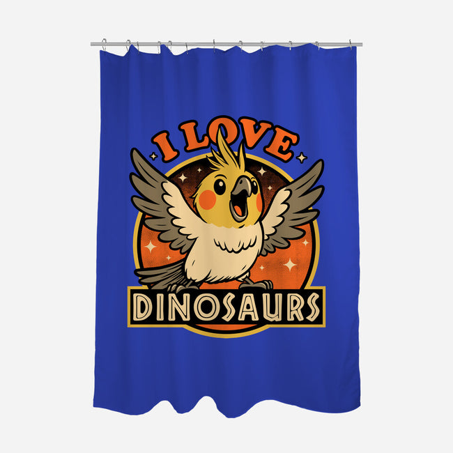 Bird Love Dinosaurs-None-Polyester-Shower Curtain-Studio Mootant