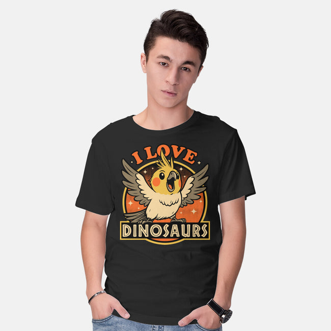 Bird Love Dinosaurs-Mens-Basic-Tee-Studio Mootant