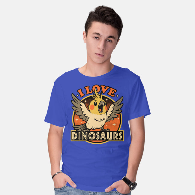 Bird Love Dinosaurs-Mens-Basic-Tee-Studio Mootant
