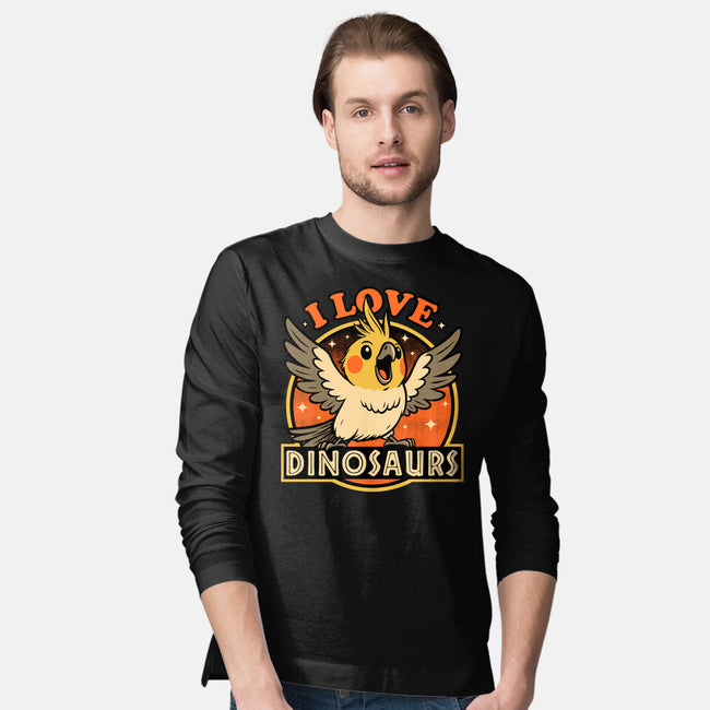 Bird Love Dinosaurs-Mens-Long Sleeved-Tee-Studio Mootant