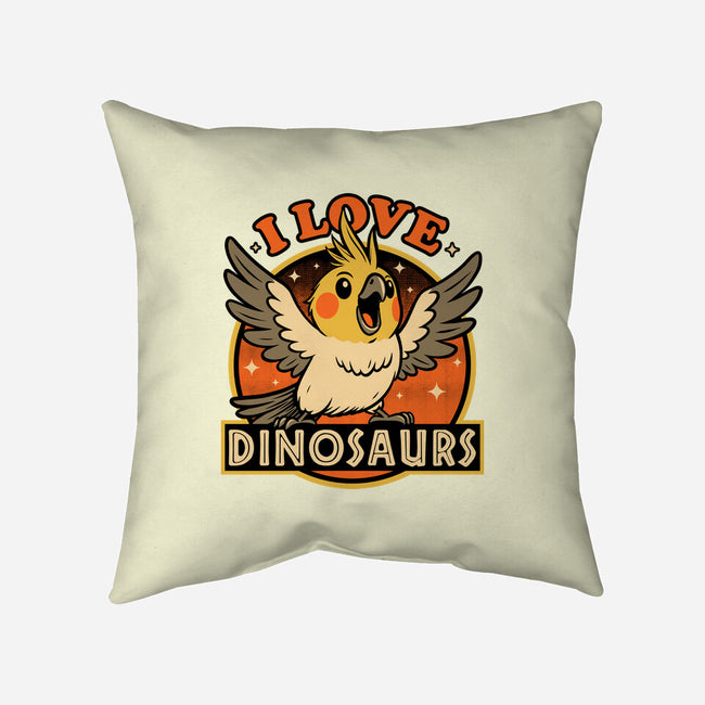 Bird Love Dinosaurs-None-Removable Cover w Insert-Throw Pillow-Studio Mootant
