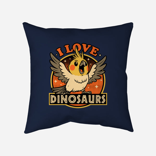 Bird Love Dinosaurs-None-Removable Cover w Insert-Throw Pillow-Studio Mootant