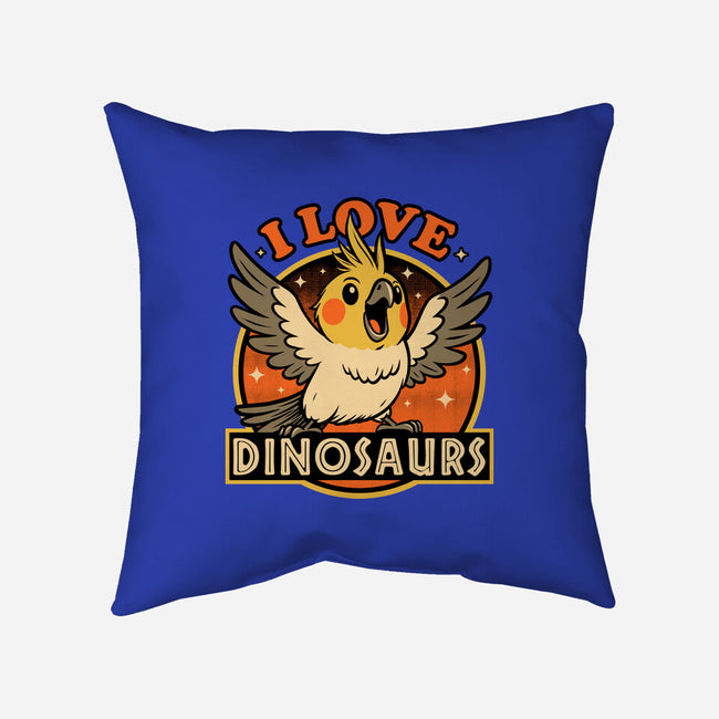 Bird Love Dinosaurs-None-Removable Cover w Insert-Throw Pillow-Studio Mootant