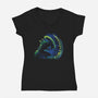 Xenospace-Womens-V-Neck-Tee-rocketman_art
