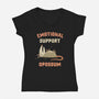 Emotional Support Opossum-Womens-V-Neck-Tee-kg07